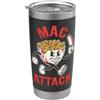 Funny Mac & Cheese Sayings & Mac & Chees Mac Attack - Divertente Detto Cibo Horor Film Mac & Formaggio Bicchiere termico in acciaio inox doppia parete