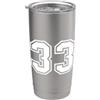 Leggende dello sport Numero della squadra sportiva bianca n. 33 Bicchiere termico in acciaio inox doppia parete