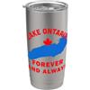 LAKE ONTARIO PRIDE by Scarebaby Design LAGO ONTARIO PER SEMPRE E SEMPRE con Mappa Bicchiere termico in acciaio inox doppia parete