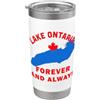 LAKE ONTARIO PRIDE by Scarebaby Design LAGO ONTARIO PER SEMPRE E SEMPRE con Mappa Bicchiere termico in acciaio inox doppia parete