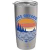 LAKE ONTARIO PRIDE by Scarebaby Design LAGO ONTARIO SEMPRE con FOGLIA DI ACERO CANADESE Bicchiere termico in acciaio inox doppia parete