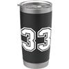 Leggende dello sport Numero della squadra sportiva bianca n. 33 Bicchiere termico in acciaio inox doppia parete