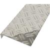 Alberts 462840 Lastra strutturata | goffratura a scacchiera, bordata, forma a L | alluminio, naturale | 2000 x 135 x 30 mm