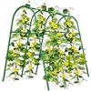 GarveeLife Traliccio da 120 x 30 x 120 cm, per piante rampicanti, arco alto a forma di U, supporto per piante resistente alle intemperie, per cetrioli, pomodori, fagioli, robusto aiuto per arrampicata