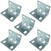 cyclingcolors 5x staffa angolare di fissaggio in metallo acciaio con nervatura piastra angolare da avvitare 90 gradi supporto mobile rinforzo murale universale fissaggio ripiano 50 x 41 x 32 mm