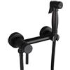 Lefran Set di rubinetto per bidet Hot & Cold Mixer WC Valvola angolare a mano igienico soffione doccia lavaggio auto Pet Spray aerografo Tap, nero B