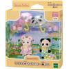 Calico Critters Sylvanian Families Calico Critters Friendly Baby Panda Set ombrello giorno di...