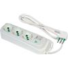 Fanton MULTIPRESA CON INTERRUTTORE ECO RELIFE 3 uscite / spina 2P+T 10A - bianca