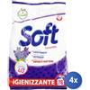 Soft 4x Bundle Soft Lavatrice Polvere 78 Misurini Sacco Lavanda Igieni Made In Italy