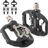 Pedali MTB Clipless Flat Doppia Funzione Compatibile Con Shimano Bici, Con Tacch
