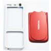 compatibile nokia RHONOKN73-WR Guscio per Nokia N73 Frost White-Metallic Red
