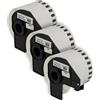 vhbw 3 Rotolo etichette senza fine sostituisce Brother DK-44205
