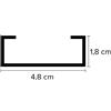 MONTANTE TIPO C PER CONTROSOFFITTI MM 18 x 48 - mt 3 Q.TA 10