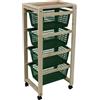 CARRELLO DA CUCINA CON CESTELLI colore naturale