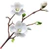 Fiori finti Soft Touch EVA per magnolia con steli modellabili per decorazione