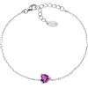 AMEN Bracciale Cuore Fucsia Argento 925 Donna Amen BRSHBFZ6