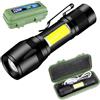 Mini Torcia Tascabile LED 4 Modalita Luce Custodia Elettrica Portatile