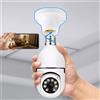 Telecamera Panoramica WiFi 360 Lampadina Controllo Smartphone Audio Spia