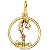 FMF Pendente Oro 18k 750 Mls. Medaglia Costellazione Oroscopo 12 Mm. Scorpione