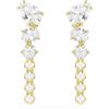 Swarovski 5747936 Orecchini pendenti Mesmera Taglio misto, Bianchi, Finitura oro