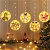 Catena Luminosa Natalizia LED Fiocchi Neve Dischi Decorativi Luci Natale