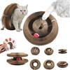 Mhwan Giochi per Gatti, 2 in 1 Tiragraffi per Gatti con Campanello, Giochi Gatto Inter