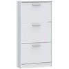 Mac Scarpiera - 6 paia - Bianco opaco - 3 ante a ribalta - L58,2 x P20,4 x H115,