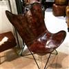 PARRYS LEATHER WORLD Copriseduta In Vera Pelle Di Bufalo Farfalla Marrone Fatta A Mano