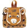 LES DÉGLINGOS Speculos Le Tigre, borsa per bambini, pratica da viaggio, divertente, ragazza e ragazzo, marrone