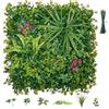 VEVOR Parete Verde Artificiale 50,8x50,8 cm, Set di 16 Pannelli in Fogliame Artificiale, Siepe Finta per Pareti e Recinzioni Decorative, Schermo Frangivista per Privacy, per Balcone Giardino Terrazzo