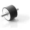 Kora Piedino per macchina per mobili, elemento in metallo con filettatura su 2 lati, diverse dimensioni tipo A (M8 x 23, 40 x 25)