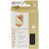 VELCRO Brand Nastro riapribile adesivo e da cucire 20mm x 1m Nero