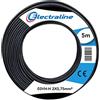 Electraline 10690 Piattina Divisibile 03VH-H, Sezione 2x0.75 mm, 5 mt, Nero