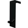 Gedy | Appendiabiti da Porta Singolo in Acciaio Inox, Colore Nero, Dimensioni 4,5X7,5X14 CM e Peso 0,150KG