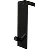Gedy | Appendiabiti da Porta Singolo in Acciaio Inox, Colore Nero, Dimensioni 3X4,6X11 CM e Peso 0,034KG