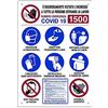 Senza marca generico Cartello per cantieri info covid-19 10 simboli