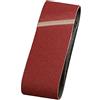 kwb 3x Nastro di levigatrice in tessuto, 65 x 410 mm, K-60, Noble Corindone, per legno e metallo, carta vetrata per smerigliatrice a nastro / macinazione