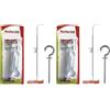 Fischer 2 Tasselli per Cartongesso DUOTEC 10 S con Gancio Occhiolo Aperto, Fissaggio ad Ancora per Carichi Elevati su Pannelli e Lastre, Foro 10 mm, 541076 (Confezione da 2)
