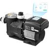 VEVOR Pompa per Piscina Velocità Variabile 1100 W Pompa di Filtrazione 26000 L/h per Piscine Fuori Terra Interrate SPA Autoadescante Temperatura 0 a 50 °C con Cestello Filtrante, Prevalenza max 15 m