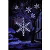Konstsmide 4439-203 Catena Luminosa Decorativa a LED, 5 Fiocchi di Neve, in Acrilico, 60 diodi a Luce Bianca Fredda, trasformatore Esterno 24 V, 3,6 W, Cavo Trasparente
