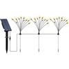 Lumisky Set di 3 torce solari 30 sfere luminose con pannello solare a LED bianco caldo LYRA FAMILY X3 H70cm