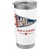 Lake Ontario Shirts & Gifts HHWCo. Lago Ontario Ora e Sempre Vintage Pennant Grande Lago Bicchiere termico in acciaio inox doppia parete