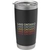 Lake Ontario Retro Vintage Canada Lake Ontario Canada Retro Vintage Bicchiere termico in acciaio inox doppia parete