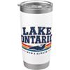 Lake Ontario Shirts & Gifts HHWCo. Lago Ontario Ora e Sempre Vintage Grande Lago Retro Bicchiere termico in acciaio inox doppia parete
