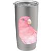 Perroquets numériques ritratto pappagallo acquerello lory (Eos bornea) Bicchiere termico in acciaio inox doppia parete