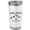 Esskay Designs Colorado Tees Le 14 montagne del Colorado di Nolan Bicchiere termico in acciaio inox doppia parete