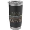 Latvian born and Latvia apparel Retro Riga Lettonia Bicchiere termico in acciaio inox doppia parete