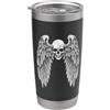 y2k Grunge Emo Goth Teen Vintage Graphic Grunge Wings Angel On Back Skull y2k 2000s Goth Emo Harajuku Bicchiere termico in acciaio inox doppia parete
