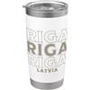 Latvia born and Latvian apparel Vintage Riga Lettonia Bicchiere termico in acciaio inox doppia parete