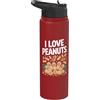 Peanut Lovers Cartoon Happy Peanuts I Love Peanuts Carino Felice Peanuts Divertimento Stainless Steel Insulated Water Bottle